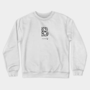 Made of paw print B letter Crewneck Sweatshirt